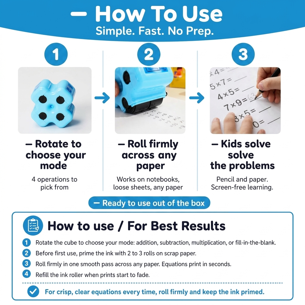 Ready4School 4 in 1 Roller Stamp