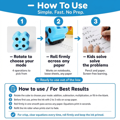 Ready4School 4 in 1 Roller Stamp